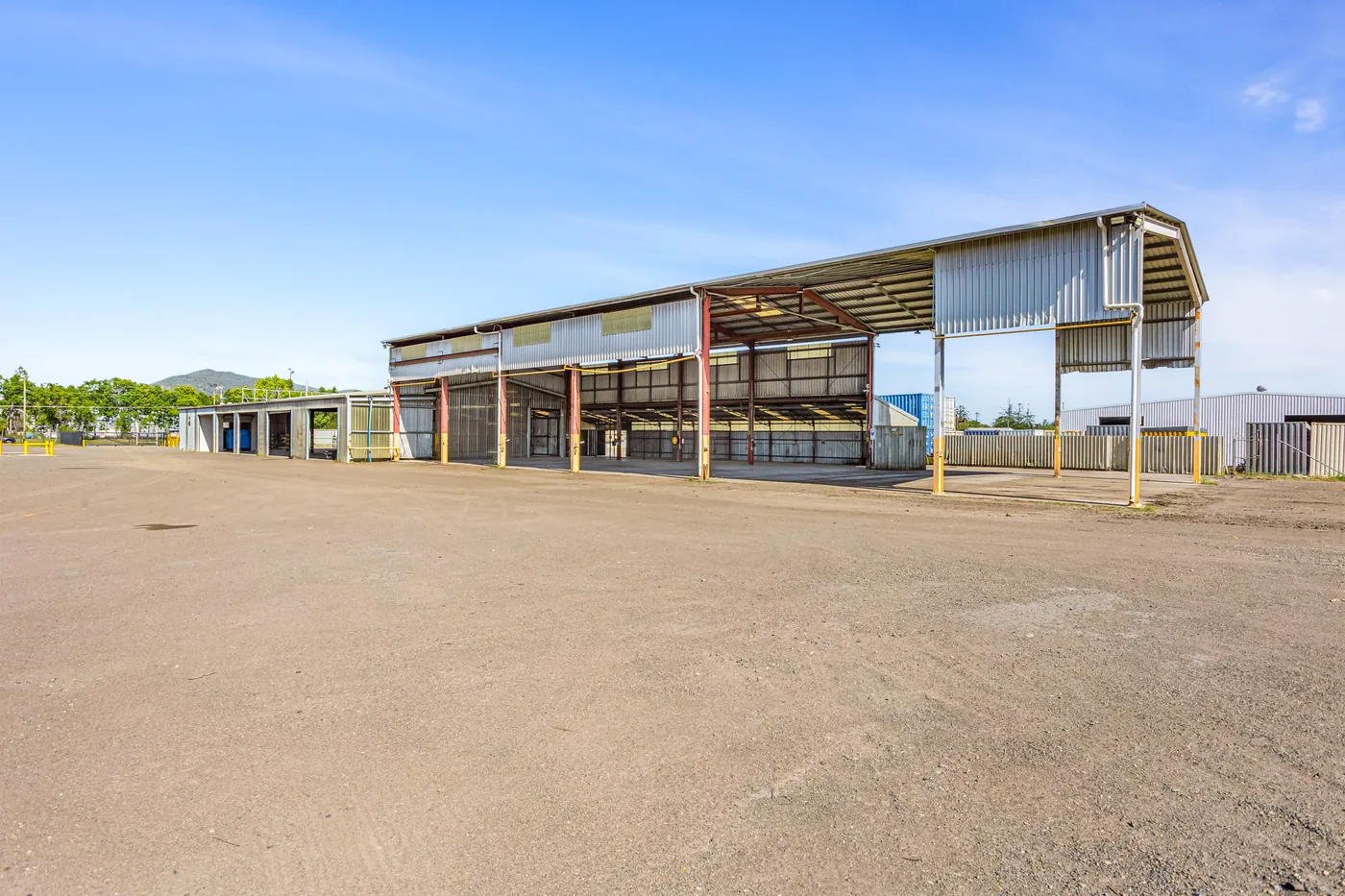 Exterior of the Mechanical Shed and its concrete hardstand apron