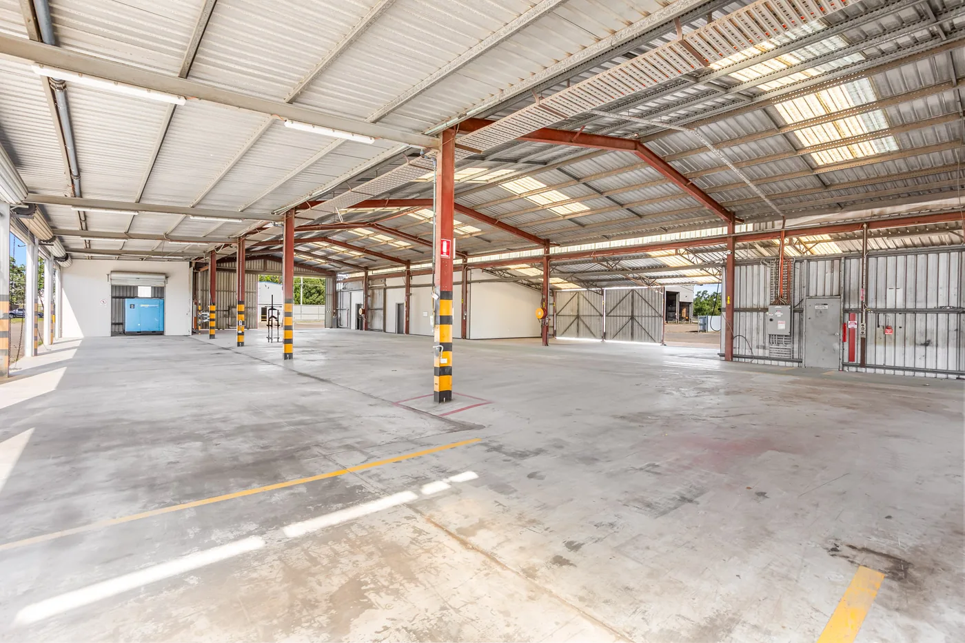 Mechanical Shed workshop bays and internal access
