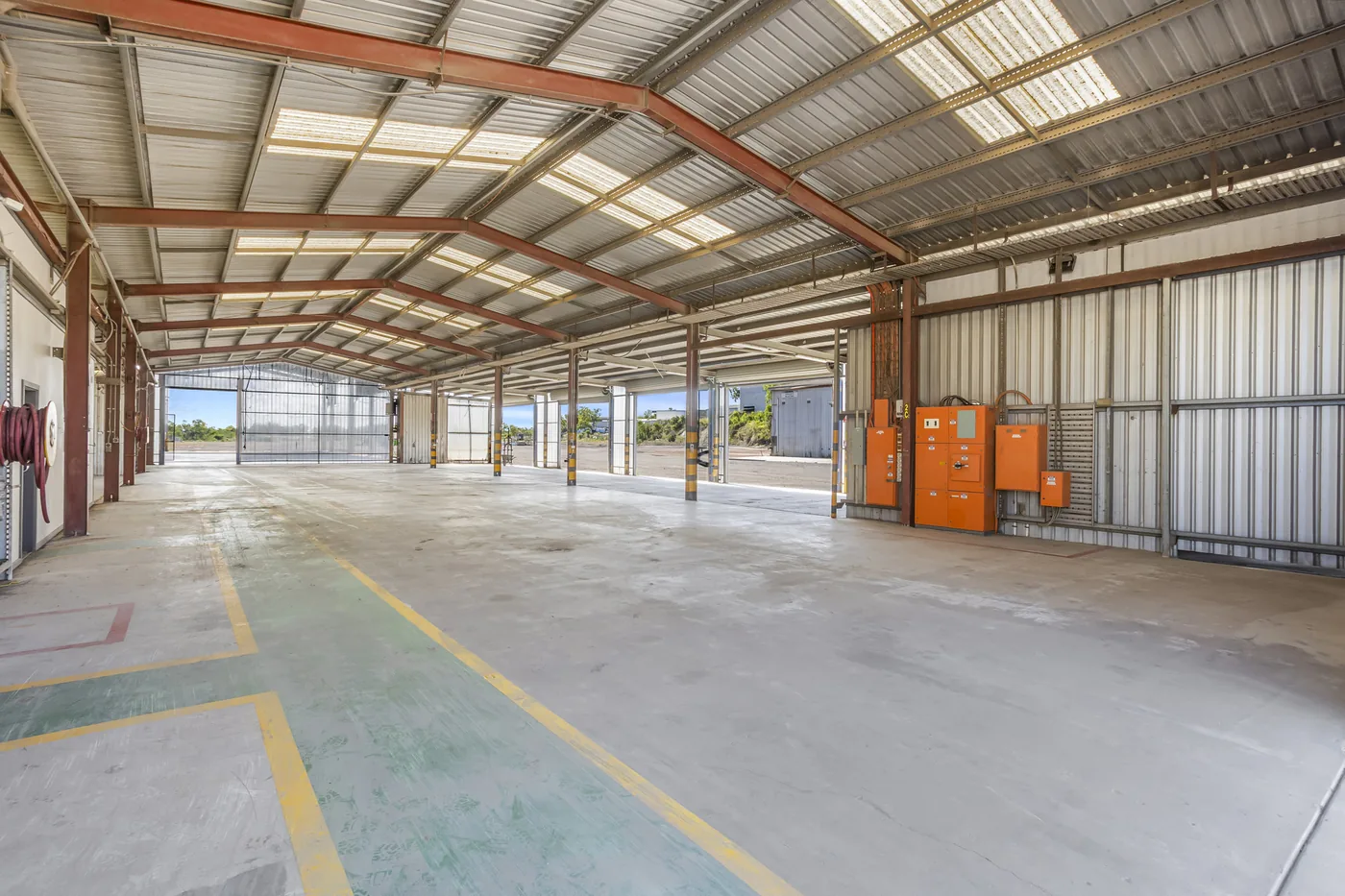 Interior of the open-span Mechanical Shed