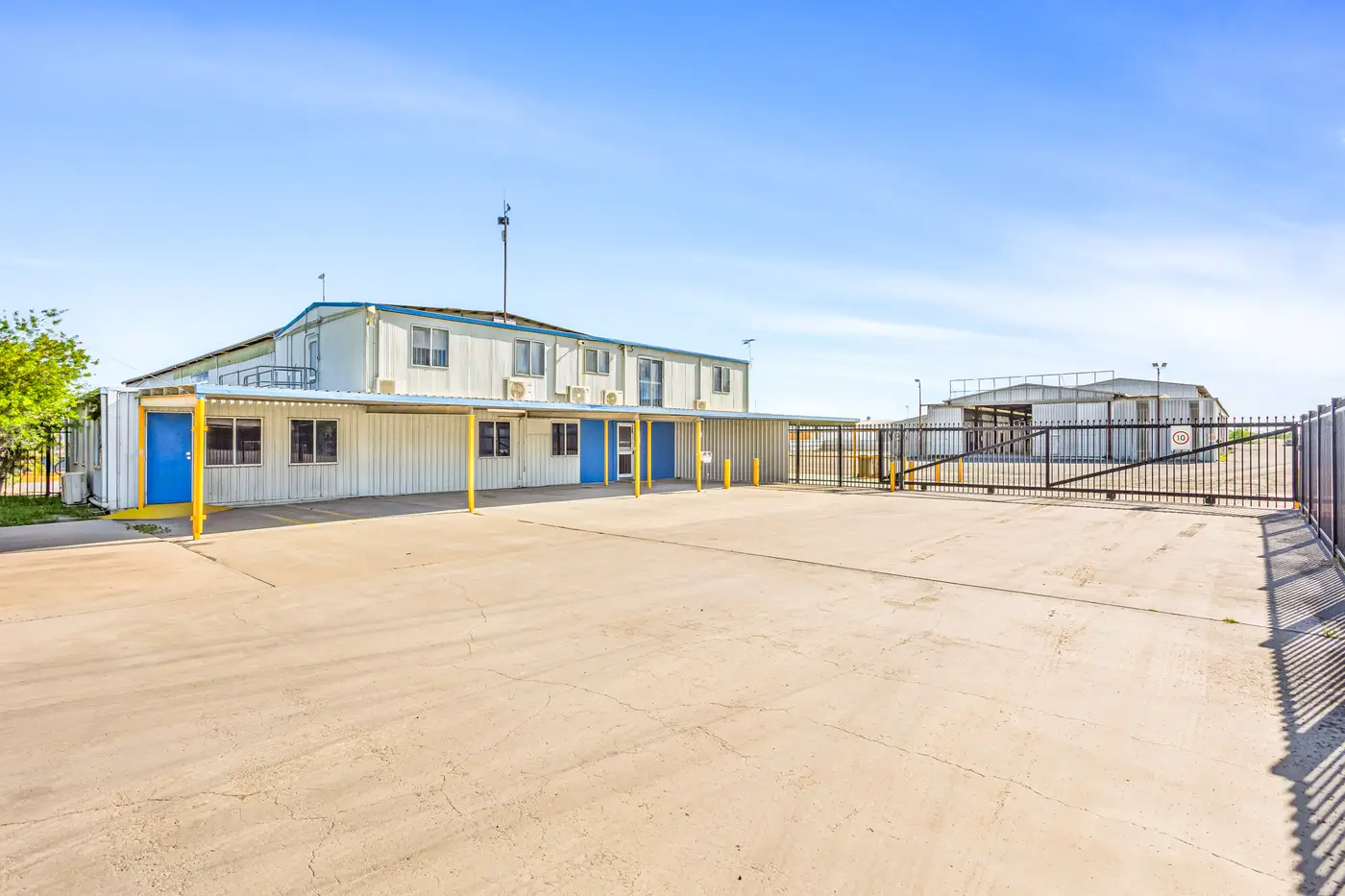 Two-storey office building with covered parking at Stroud Industrial Complex